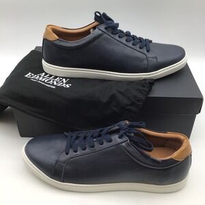 Allen Edmonds Courtside Mens Size 12 D Blue Pebbled Leather Dress Sneakers NEW